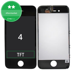 Apple iPhone 4 - LCD Display + Touchscreen Front Glas + Rahmen (Black) TFT