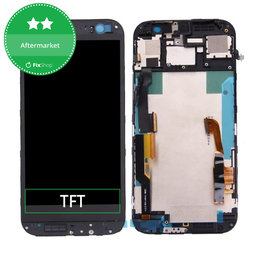 HTC One M8 - LCD Display + Touchscreen Front Glas + Rahmen (Gray) TFT