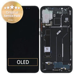 Xiaomi Mi 8 - LCD Display + Touchscreen Front Glas + Rahmen (Black) - 5606100400B6 Genuine Service Pack