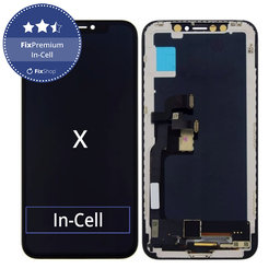 Apple iPhone X - LCD Display + Touchscreen Front Glas + Rahmen In-Cell FixPremium