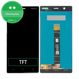 Nokia 3 - LCD Display + Touchscreen Front Glas (Black) TFT