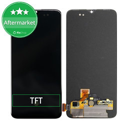 OnePlus 6T - LCD Display + Touchscreen Front Glas + Rahmen (Black) TFT