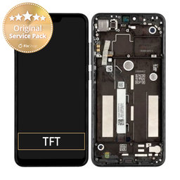 Xiaomi Mi 8 Lite - LCD Display + Touchscreen Front Glas + Rahmen (Black) - 560110002033 Genuine Service Pack