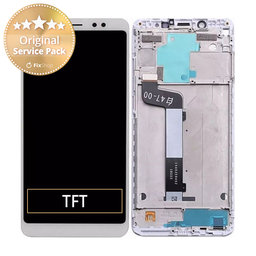 Xiaomi Redmi Note 5 Pro - LCD Display + Touchscreen Front Glas + Rahmen (White) - 560410020033 Genuine Service Pack