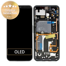 Google Pixel 4 - LCD Display + Touchscreen Front Glas + Rahmen (Just Black) - 20GF2BW0001 Genuine Service Pack