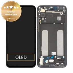 Xiaomi Mi 9 Lite - LCD Display + Touchscreen Front Glas + Rahmen (Onyx Grey) - 560610118033, 5600030F3B00 Genuine Service Pack