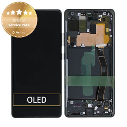 Samsung Galaxy S10 Lite G770F - LCD Display + Touchscreen Front Glas + Rahmen (Prism Black) - GH82-21672A, GH82-22044A, GH82-22045A, GH82-21992A, GH82-22045A Genuine Service Pack