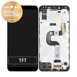 Xiaomi Mi A2 - LCD Display + Touchscreen Front Glas + Rahmen (Black) - 5606100530B6 Genuine Service Pack