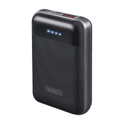 SBS - PowerBank 10 000 mAh, USB, USB-C PowerDelivery 20W, schwarz