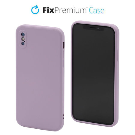 FixPremium - Silikonhülle für iPhone X und XS, violett