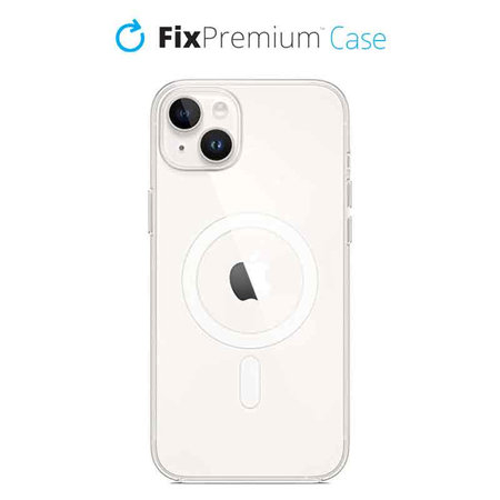 FixPremium - Silikonhülle mit MagSafe für iPhone 14 Plus, transparent