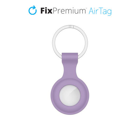 FixPremium - Silikon Schlüsselanhänger für AirTag, lila