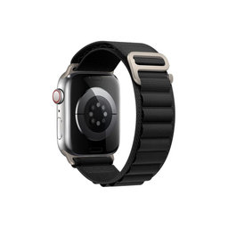 FixPremium - Alpine Loop Armband für Apple Watch (42, 44, 45 und 49mm), schwarz