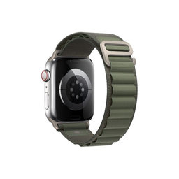 FixPremium - Alpine Loop Armband für Apple Watch (42, 44, 45 und 49mm), grün