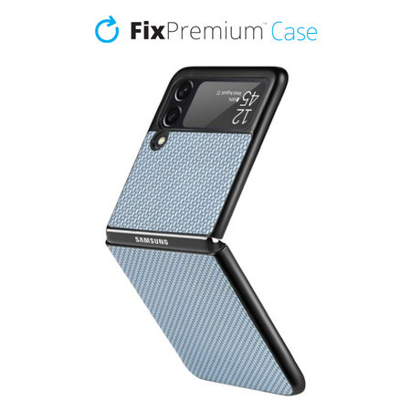 FixPremium - Carbon Hülle für Samsung Galaxy Z Flip 4, blau