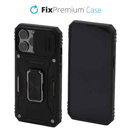 FixPremium - CamShield Hülle für iPhone 13 Pro, schwarz