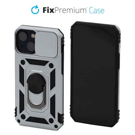 FixPremium - CamShield Hülle für iPhone 13 mini, weiß