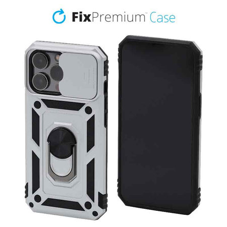 FixPremium - CamShield Hülle für iPhone 13 Pro, weiß