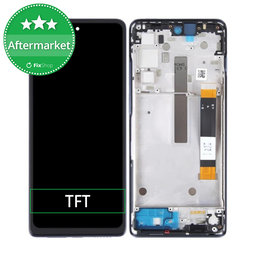 Motorola Moto G200 XT2175 - LCD Display + Touchscreen Front Glas + Rahmen (Black) TFT