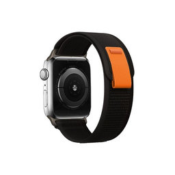 FixPremium - Remienok Trail Loop pre Apple Watch (42, 44, 45 und 49mm), schwarz