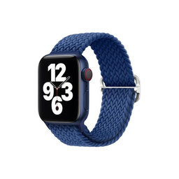 FixPremium - Remienok Solo Loop pre Apple Watch (42, 44, 45 und 49mm), dark blue