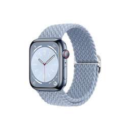 FixPremium - Remienok Solo Loop pre Apple Watch (42, 44, 45 und 49mm), light blue