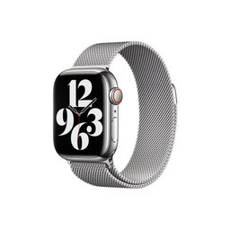 FixPremium - Remienok Milanese Loop pre Apple Watch (38, 40 und 41mm), silber