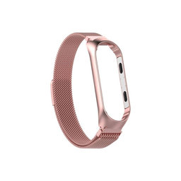 FixPremium - Remienok Milanese Loop pre Xiaomi Mi Band (5/6/7/7 NFC), rose gold