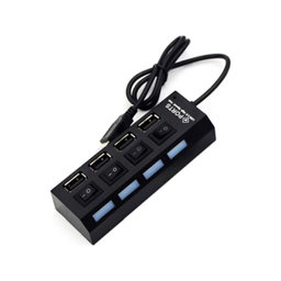 FixPremium - USB Hub mit Schalter für 4 USB, schwarz