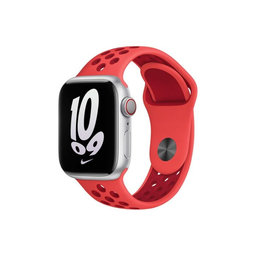 FixPremium - Sport Silikonarmband für Apple Watch (42, 44, 45 und 49mm), rot