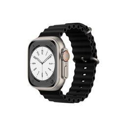 FixPremium - Armband Ocean Loop für Apple Watch (38, 40 und 41mm), schwarz