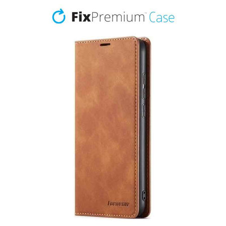 FixPremium - Hülle Business Wallet für iPhone 12 Pro Max, braun