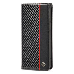 FixPremium - Hülle Carbon Wallet für iPhone 14 Pro, schwarz