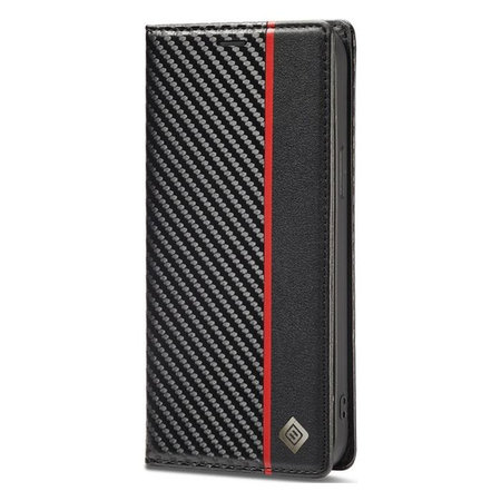 FixPremium - Hülle Carbon Wallet für Samsung Galaxy S23 Ultra, schwarz