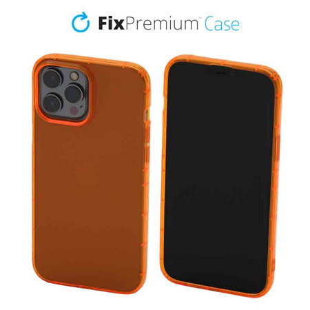 FixPremium - Hülle Clear für iPhone 13 Pro Max, orange