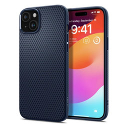 Spigen - Hülle Liquid Air für iPhone 15, navy blue