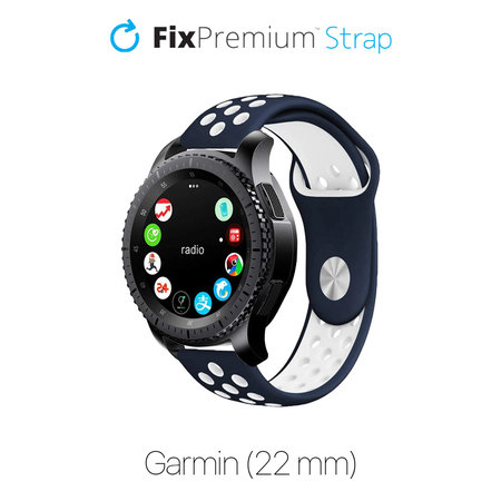 FixPremium - Silikon-Sportarmband für Garmin (22mm), blau