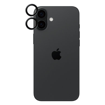 PanzerGlass - Schutzabdeckung für das Kameraobjektiv Hoops Für iPhone 16 und 16 Plus, schwarz