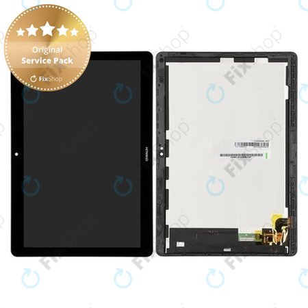 Huawei MediaPad T3 10 - LCD Display + Touchscreen Front Glas + Rahmen (Space Grey) - 02351SYF, 02351JGD, 02351JGC Genuine Service Pack