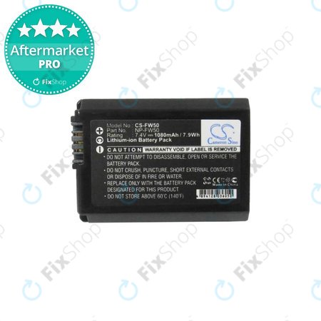 Sony Alpha-series, DLSR-series, ILCE-series, NEX-series, SLT-series - Akku Batterie NP-FW50 Li-Ion 1080mAh HQ