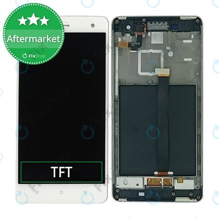 Xiaomi Mi 4 - LCD Display + Touchscreen Front Glas + Rahmen (White) TFT