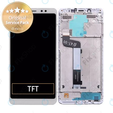 Xiaomi Redmi Note 5 Pro - LCD Display + Touchscreen Front Glas + Rahmen (White) - 560410020033 Genuine Service Pack