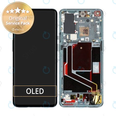 OnePlus 9 Pro - LCD Display + Touchscreen Front Glas + Rahmen (Pine Green) - 1001100045 Genuine Service Pack