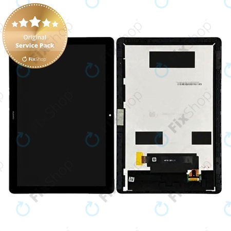 Huawei MediaPad T5 10.1 - LCD Display + Touchscreen Front Glas + Rahmen (Black) - 02352DPC, 02352DPT Genuine Service Pack