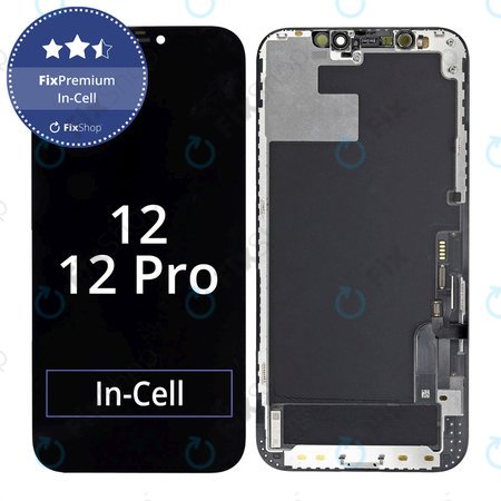 Apple iPhone 12, 12 Pro - LCD Display + Touchscreen Front Glas + Rahmen In-Cell FixPremium