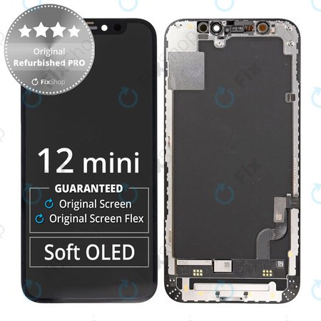 Apple iPhone 12 Mini - LCD Display + Touchscreen Front Glas + Rahmen Original Refurbished PRO