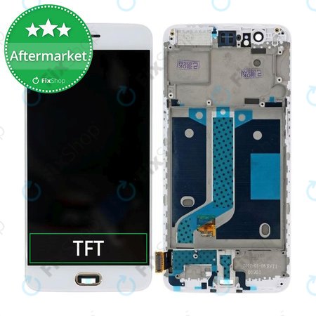 OnePlus 5 - LCD Display + Touchscreen Front Glas + Rahmen (White) TFT