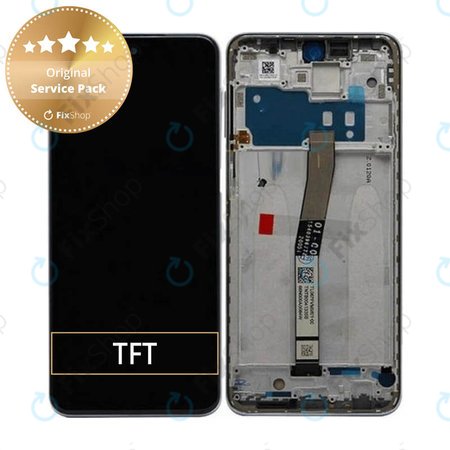 Xiaomi Redmi Note 9 Pro - LCD Display + Touchscreen Front Glas + Rahmen (Interstellar Grey) - 560003J6B200 Genuine Service Pack