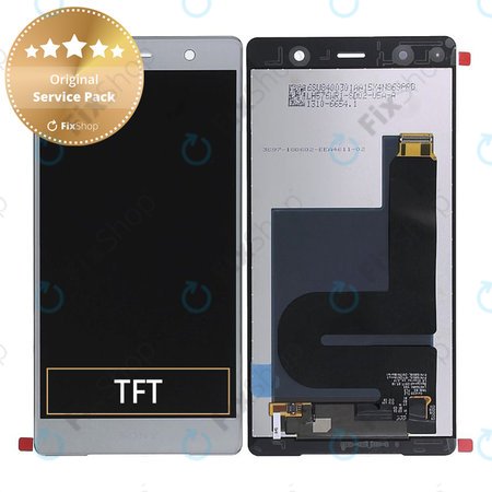 Sony Xperia XZ2 Premium - LCD Display + Touchscreen Front Glas (Chrome Silver) - 1310-6654 Genuine Service Pack