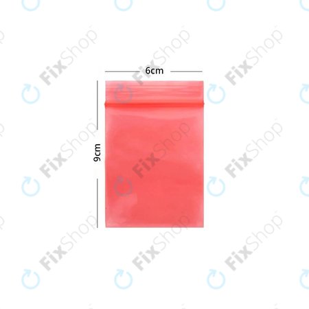 ESD-antistatisch Druckverschlussbeutel (Red) - 6x9cm 100Stk.